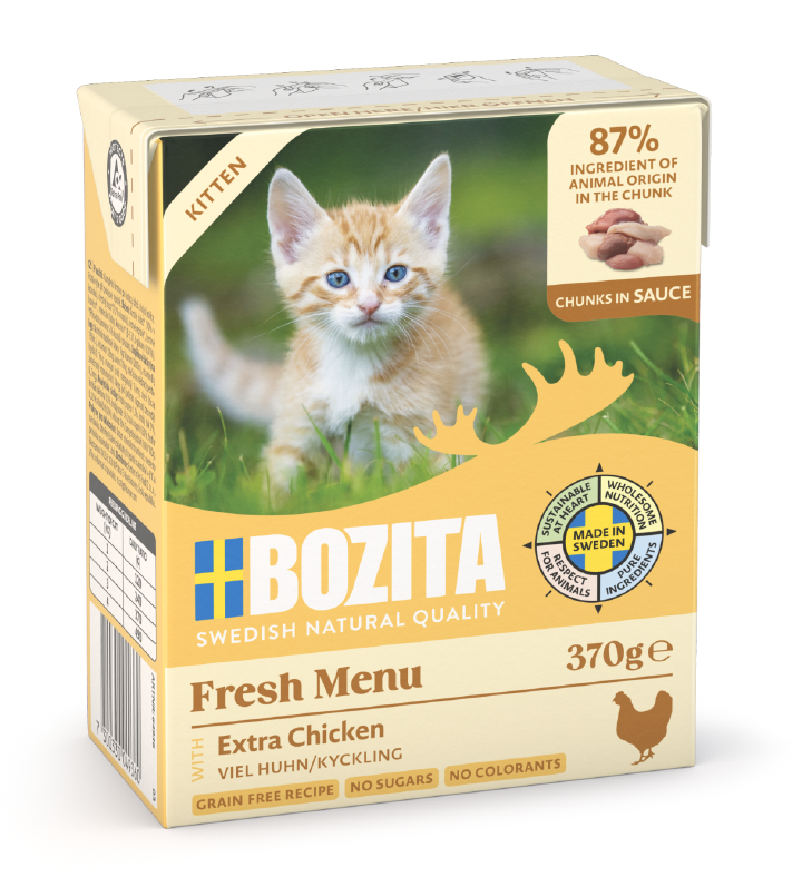 BOZITA Katzen-Nassfutter KITTEN Häppchen in Sosse mit Hühnchen